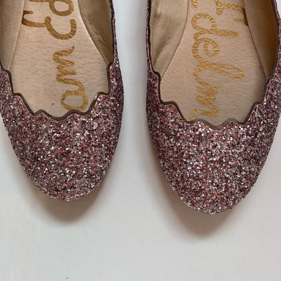 💢SOLD💢 Sam Edelman Pink Glitter Flats - Picture 3 of 7